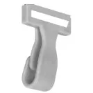 Gray plastic j-hook